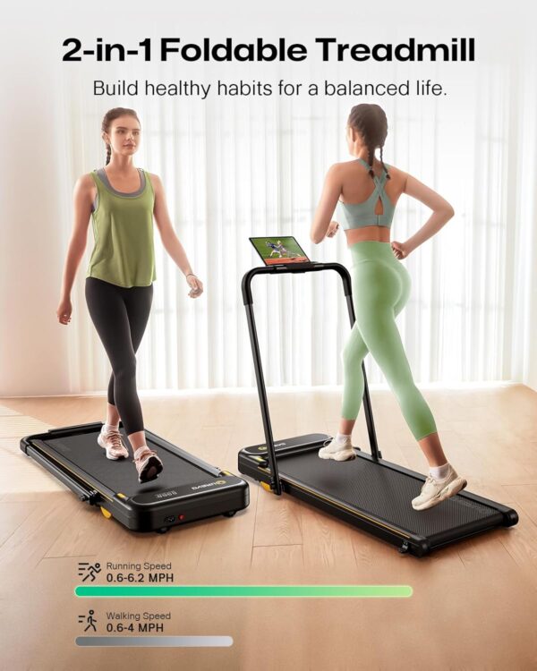 UREVO Folding Standing Desk Treadmill