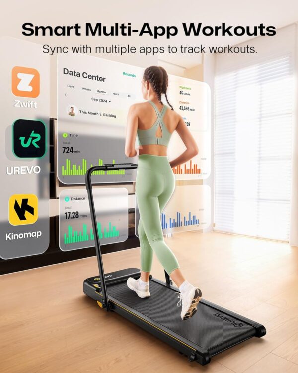 UREVO Folding Standing Desk Treadmill