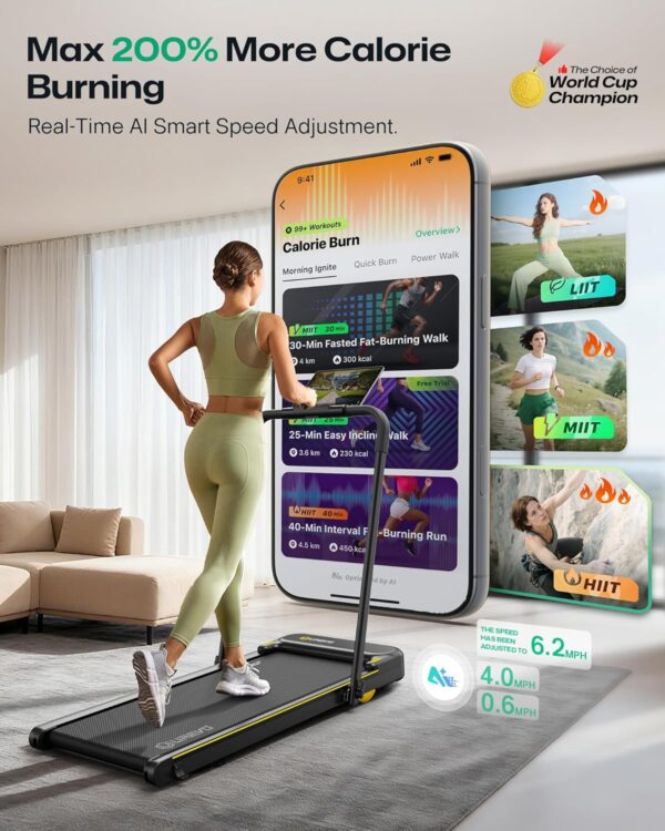 UREVO Folding Standing Desk Treadmill